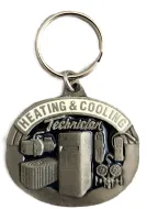 Heating & Cooling Pewter Keychain