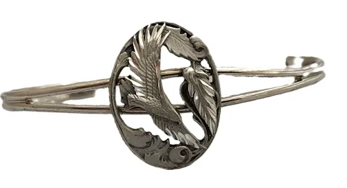 Youth-Flying Eagle Cuff Bracelet (Pewter)