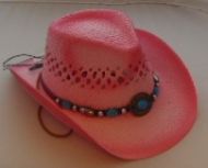 Pink Adult Spray Painted Cowboy Hat