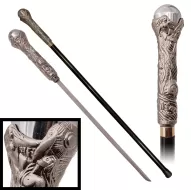 38" Walking Cane Sword-Silver