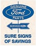 12 x 15 Metal Sign "Ford Parts"