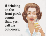 12x15 Metal Sign "Drinking Outdoorsy"