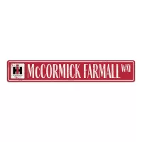 36"x6" McCormick Farmall Way Die Cut Metal Sign