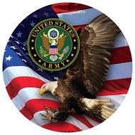 15" Dome Sign: US Army w/Eagle