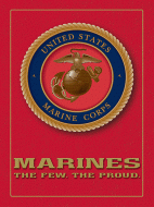 12x17 Rolled Edge Metal Sign-Marines (Red)
