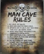 12 x 15 Metal Sign "Man Cave"