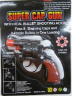 6" Black Toy Cap Gun (dozen)