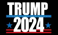 3x5 Flag: Trump 2024 (Black)