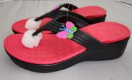 Flip Flop-Wedge: Black/Red