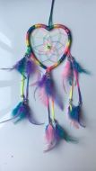 4.5" Tie Dye Heart Dream Catcher