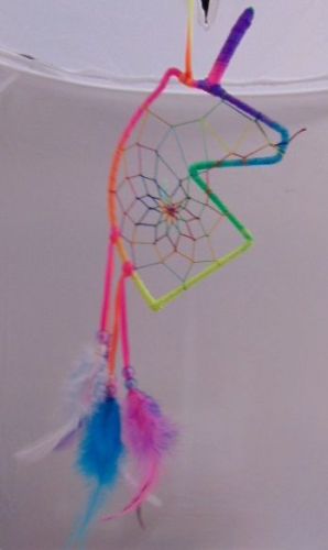 4" Unicorn Tie Dye Dream Catcher