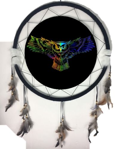 24" Dream Catcher Mandala Single Owl B