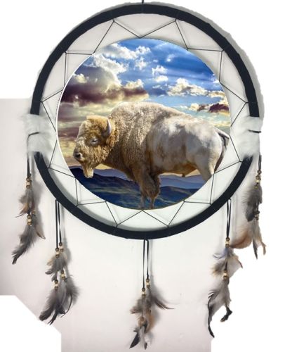 24" Mandala Dream Catcher Single Buffalo