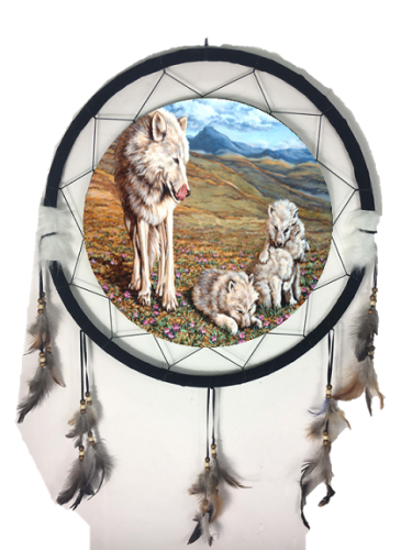 24" Mandala Wolf Single F