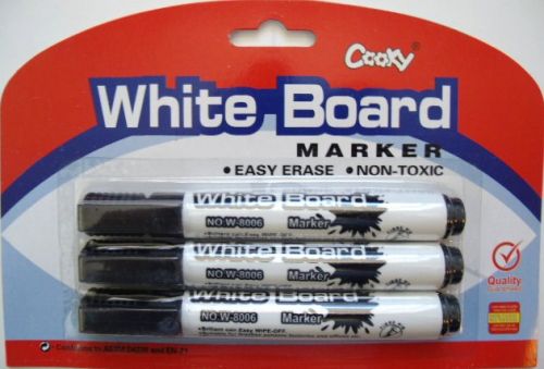 3 pc Erasable Marker Set (black only)