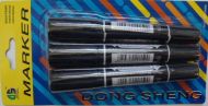 3 pc Double Ended Markers (black)