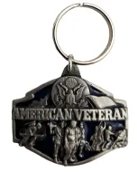 American Veteran Pewter Keychain