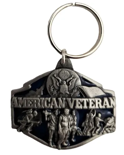 American Veteran Pewter Keychain