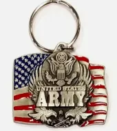 Army Pewter Keychain