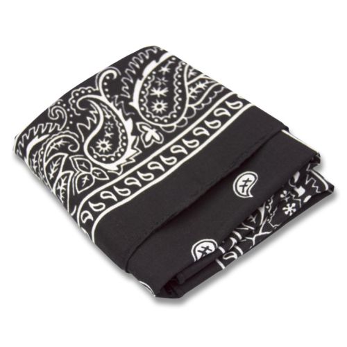 Black Solid Color Bandana (Dozen)