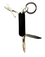 Multi Function Knife Keychain (Black)-Dz