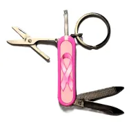 Multi Function Knife Keychain: Pink-Dz