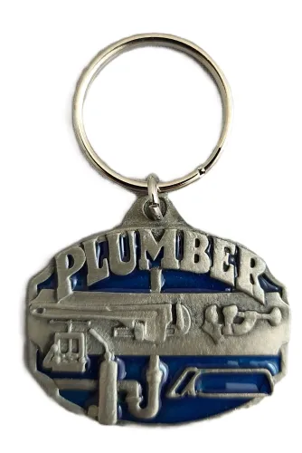 Plumber Pewter Keychain