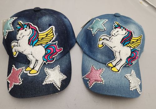 Youth Unicorn Bling Baseball Cap