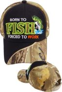 Born to Fish Baseball Cap (Leaf)