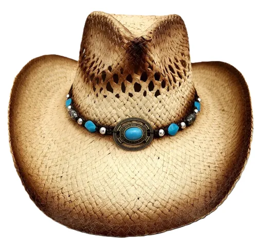 Brown Adult Spray Painted Cowboy Hat