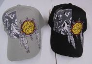 Baseball Cap "Wolf with Printed Dream Catcher"