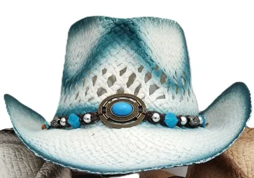 Youth Blue Spray Painted Cowboy Hat
