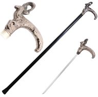 37" Walking Cane with Knife (Ram)