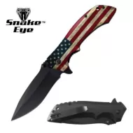 USA Flag Spring Assist Knife