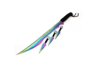 Iridescent Ninja Sword With Throwing Knife Set