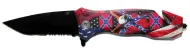 Eagle & Rebel Flag Spring Assist Knife