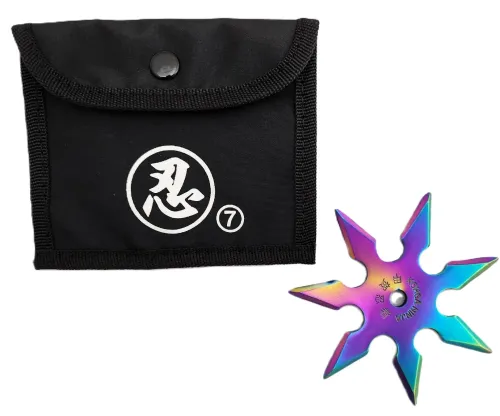 4" Seven Point Iridescent Throwing Star