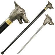 Walking Stick with Knife (Wolf)