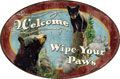 12 x 17 Oval Sign "Welcome: Wipe Paws"