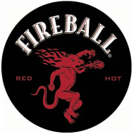 15" Dome Sign "Fireball Black"