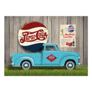 12x17 Rolled Edge Metal Sign-Pepsi Truck