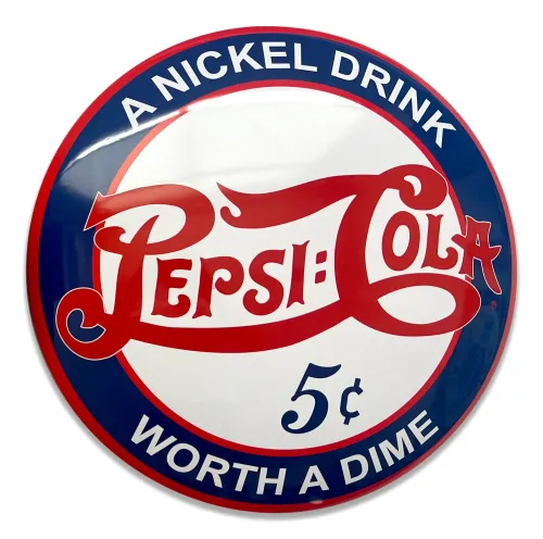 15" Dome Sign "Pepsi 5 Cents"