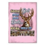 12x17 Rolled Edge Metal Sign-Girls Hunt