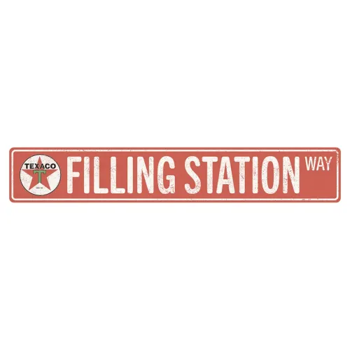 36"x6" Texaco Filling Station Street Sign