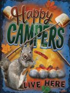 12x17 Metal Sign "Happy Campers Live Here"