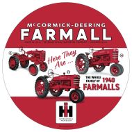 15" Dome Sign: IH Tractor Collage