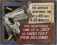 12x15 Metal Sign "Response Time"