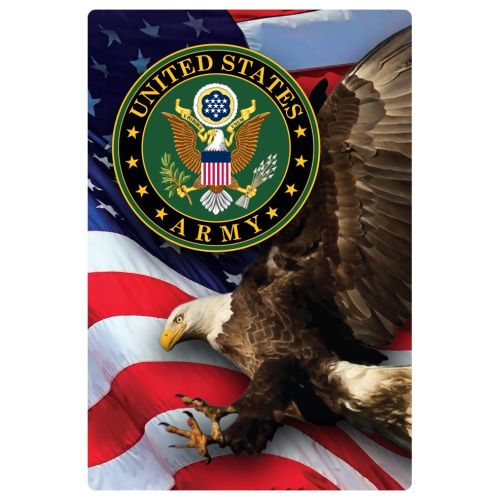 8x12 Metal Sign "Army, Eagle, Flag, & Seal"