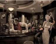 12x15 Metal Sign: Elvis/Monroe/Dean (Sepia)