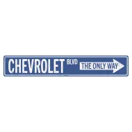 Chevrolet Blvd Embossed Street Sign
